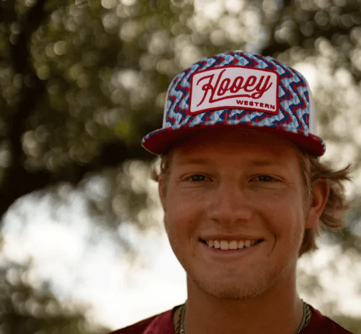 Hooey Lakota Red, White, & Blue Trucker Snapback Hat 2448T-BLWH