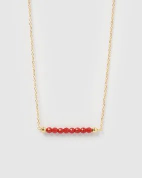 Izoa July Beaded Birthstone Necklace