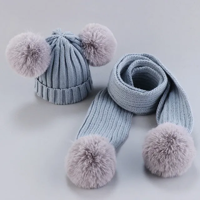 Jada Pompom Beanie & Scarf Set