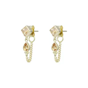 Kalani 14K Gold Vermeil Citrine Stud Earrings