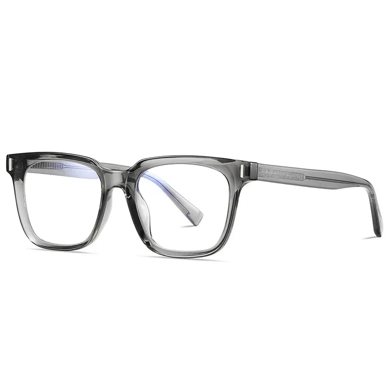 Kocolior Unisex Full Rim Square Acetate Hyperopic Reading Glasses 2091