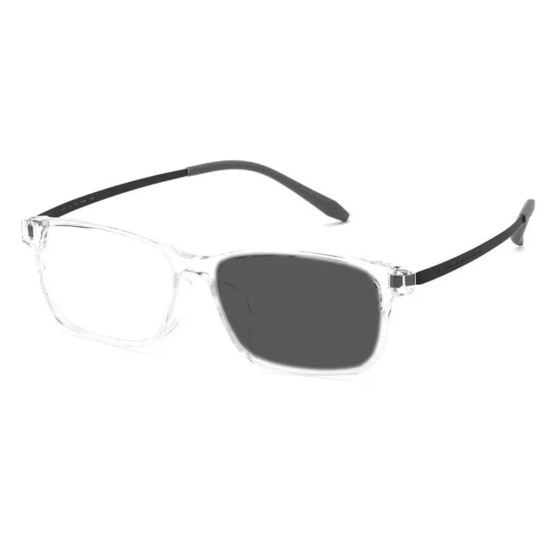 Kocolior Unisex Full Rim Square Tr 90 Titanium Hyperopic Reading Glasses 99102