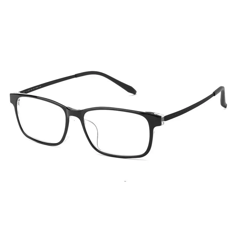 Kocolior Unisex Full Rim Square Tr 90 Titanium Hyperopic Reading Glasses 99102