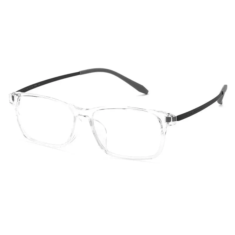 Kocolior Unisex Full Rim Square Tr 90 Titanium Hyperopic Reading Glasses 99102