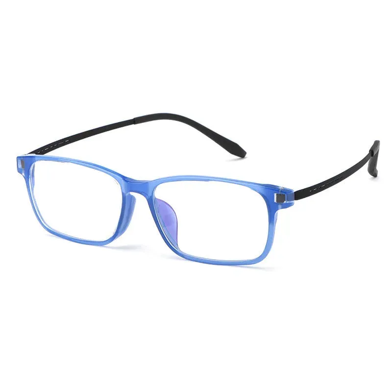 Kocolior Unisex Full Rim Square Tr 90 Titanium Hyperopic Reading Glasses 99102