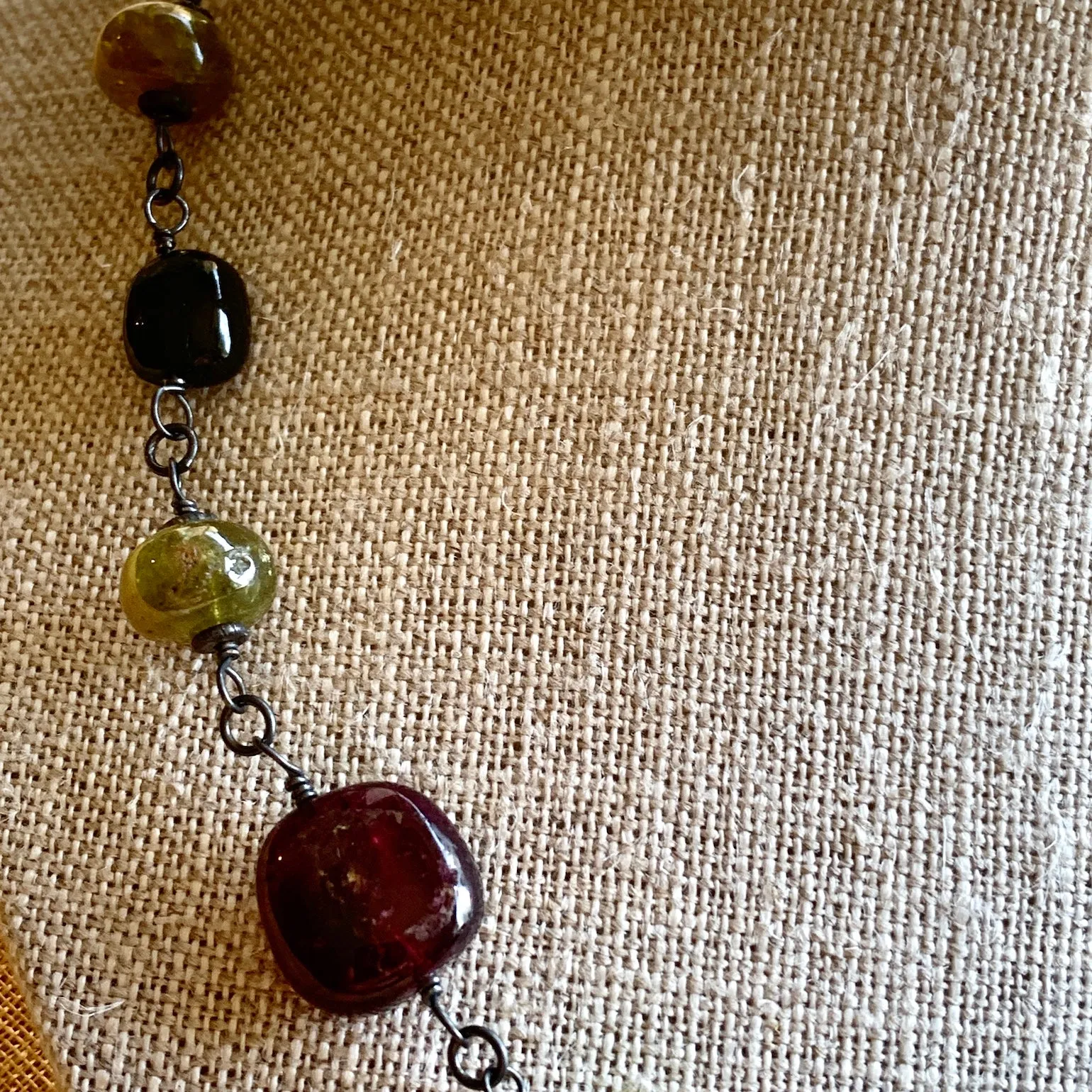 Large Smooth-Cut Tourmaline Necklace