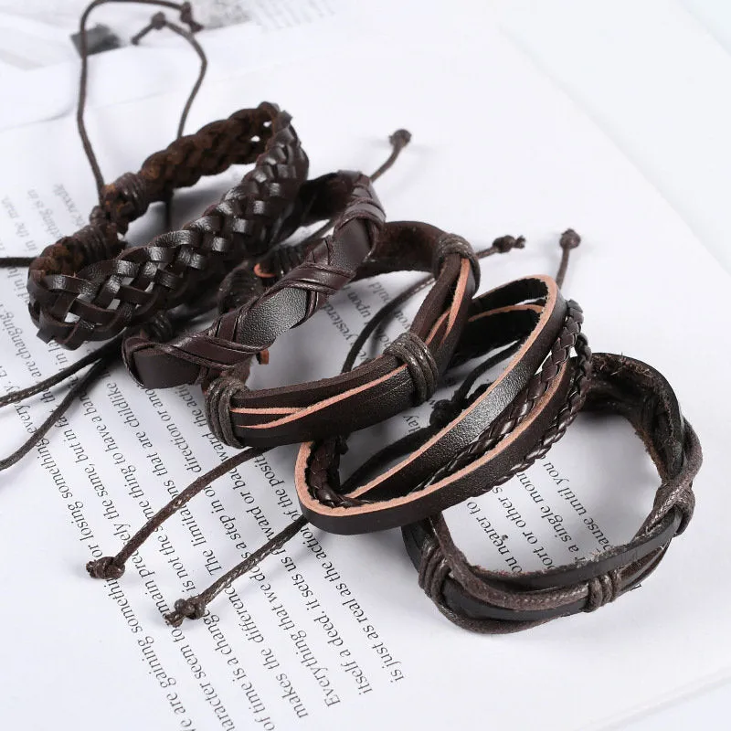 Leather Wrap Bracelets for Men - Men's Bracelets -  Leather Bracelet Womens - Bracelet Leather - Boho Bracelet Gift For Men Boyfriend