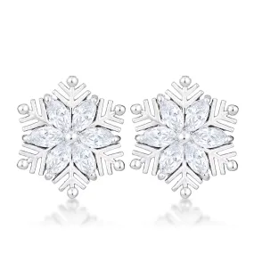 Liv Brilliant Snowflake Silver Earrings