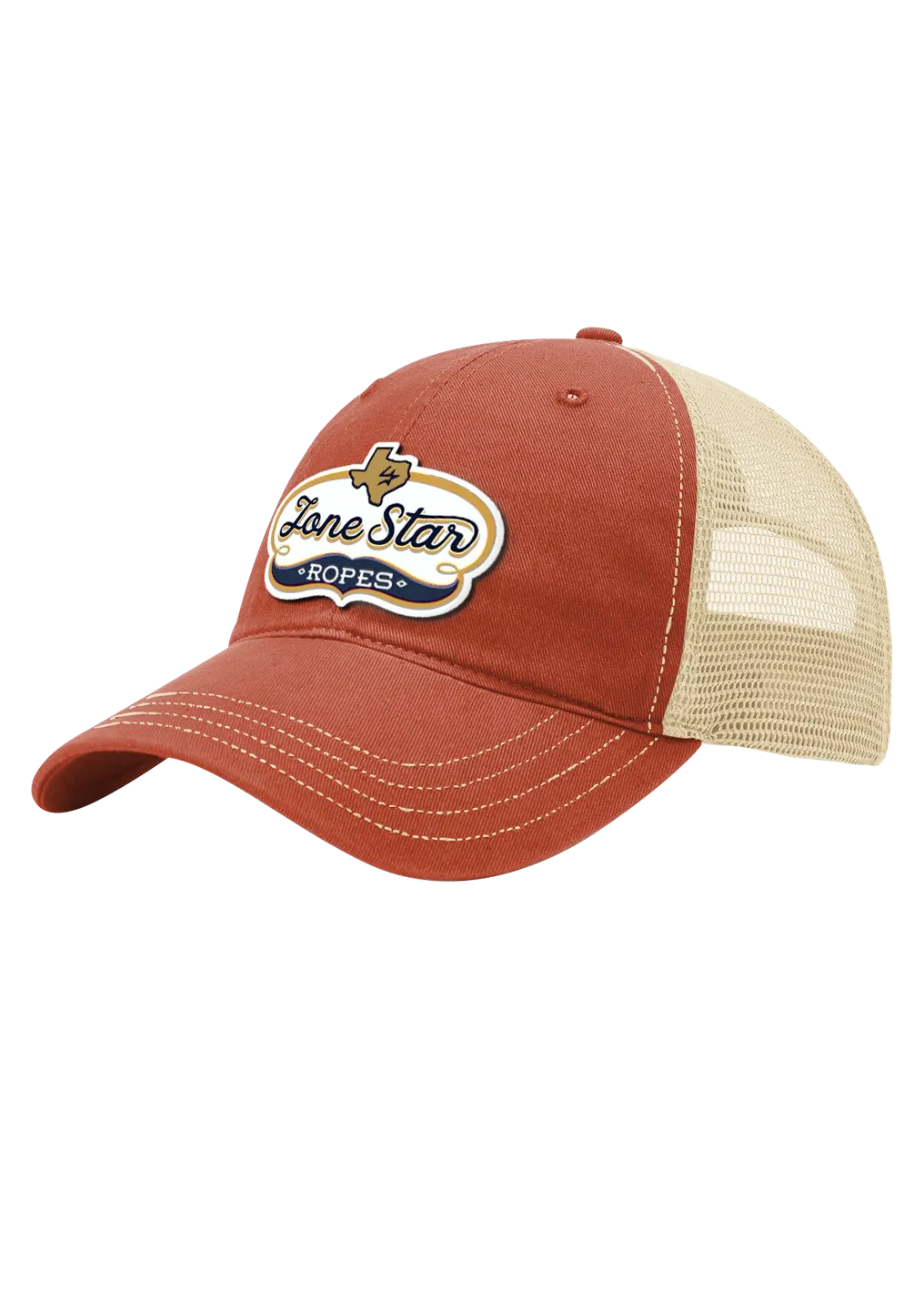 Lone Star Ropes Relaxed Orange Mesh Cap