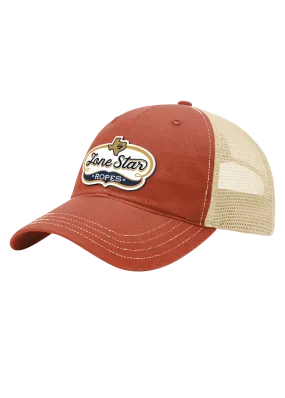 Lone Star Ropes Relaxed Orange Mesh Cap