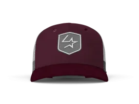 Lone Star Ropes Trucker Cap - Burgundy/Grey