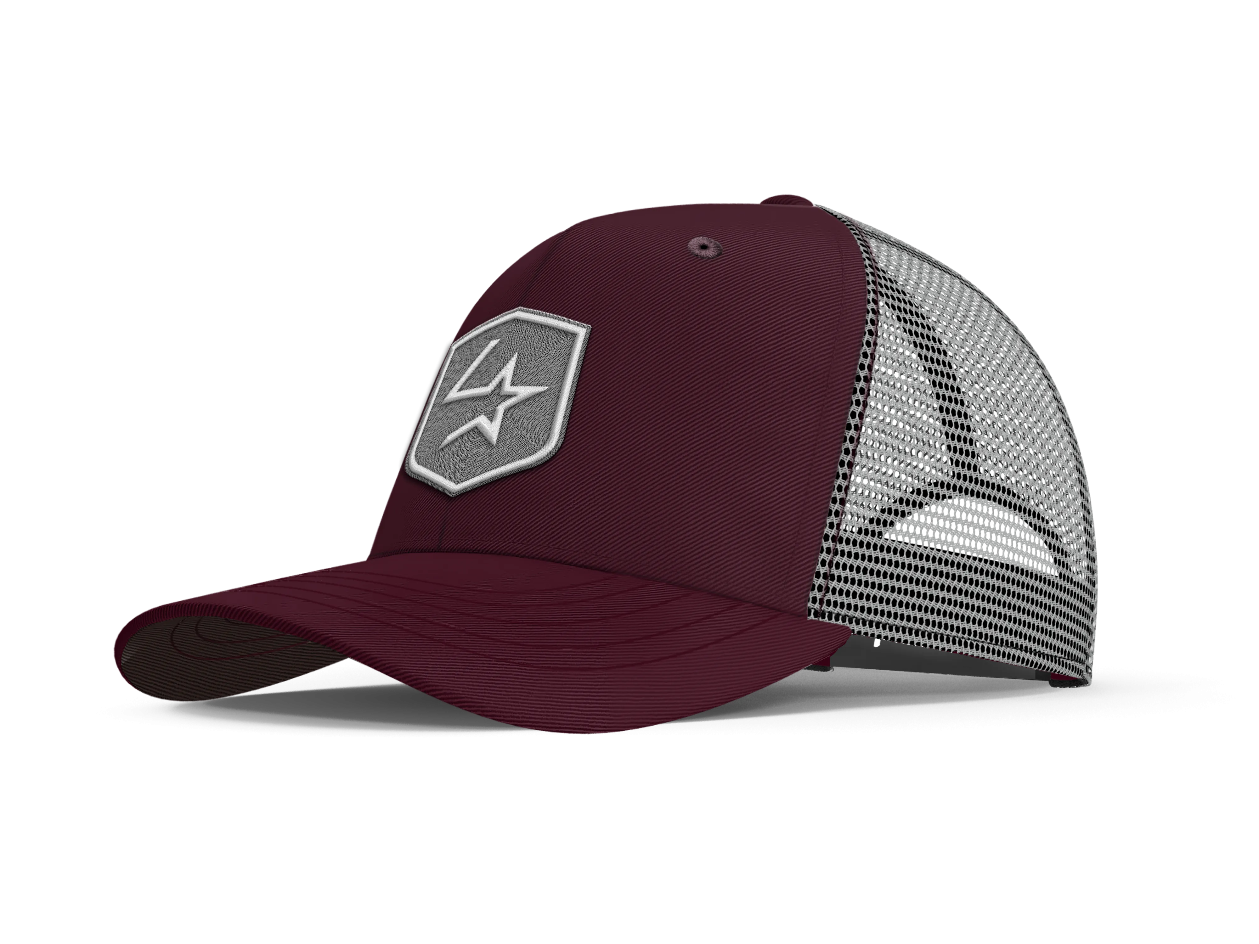 Lone Star Ropes Trucker Cap - Burgundy/Grey