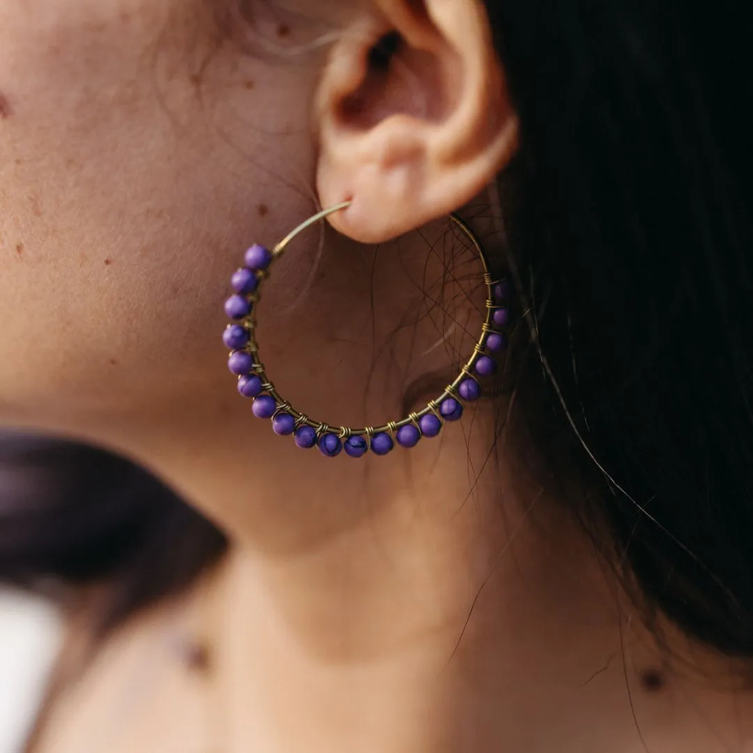 Luni Hoops in Lavender