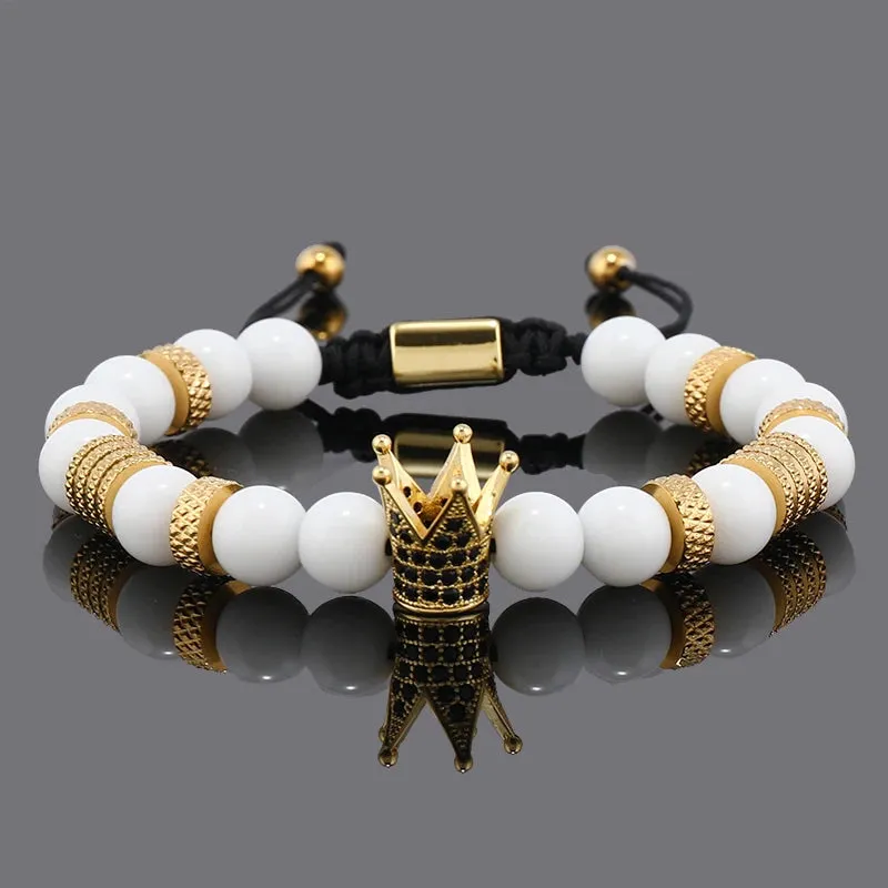 Luxury Crown Stainless Steel Bracelet – Elegant Design