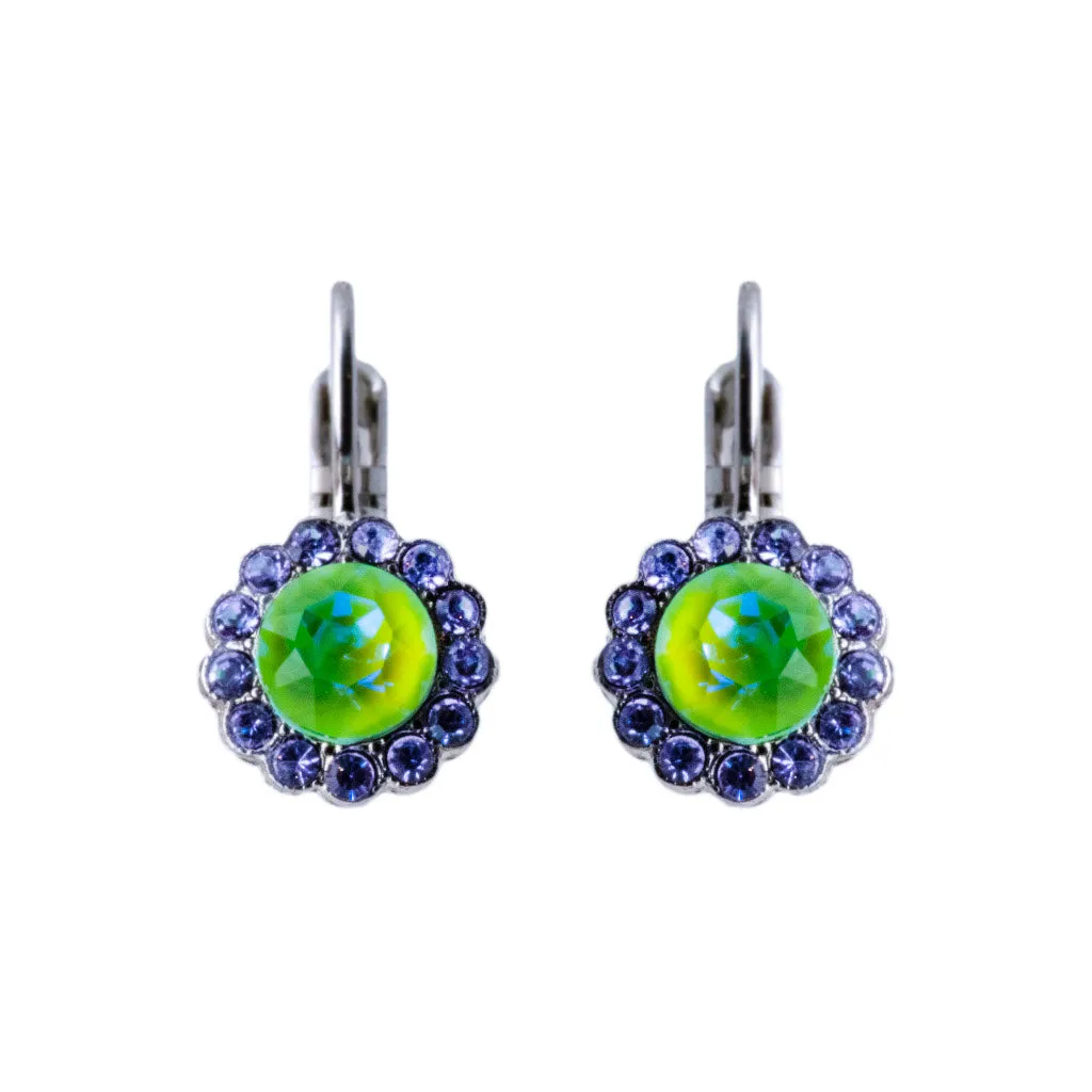 Medium Rosette Leverback Earrings in "Mint Chip" *Preorder*