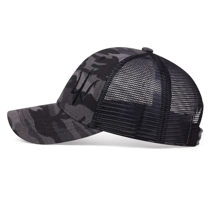 Men Camouflage Tactical Military Baseball Caps For Women Outdoor Mesh Caps outdoor Breathable Sun Hat Trucker Hats Adjustable