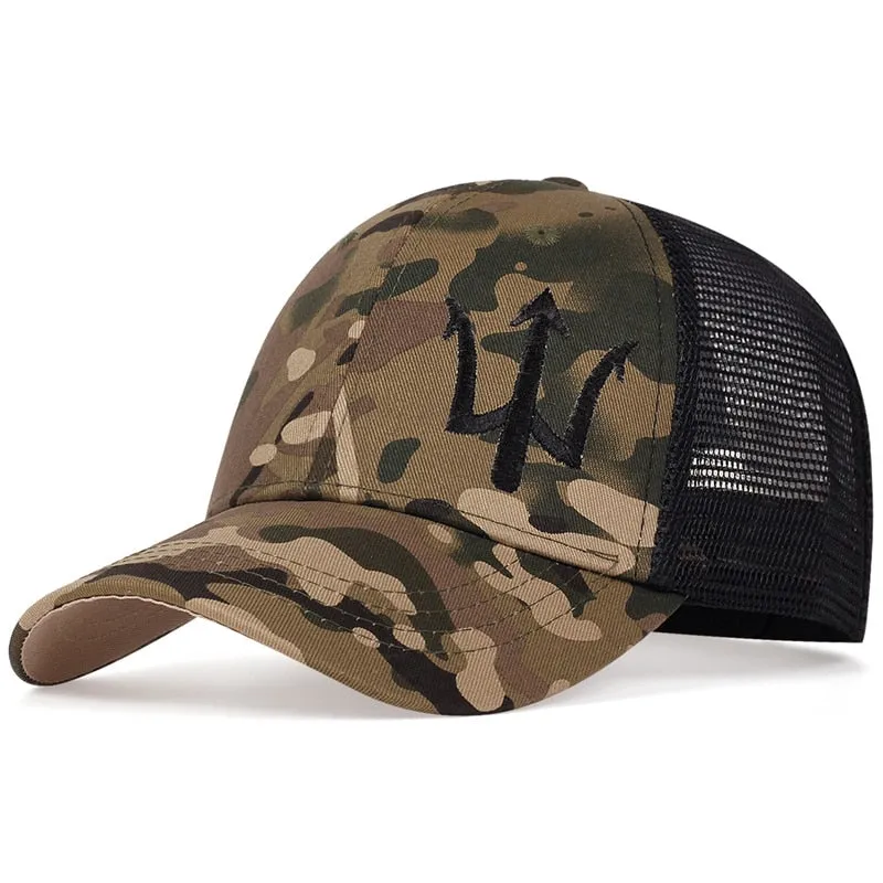 Men Camouflage Tactical Military Baseball Caps For Women Outdoor Mesh Caps outdoor Breathable Sun Hat Trucker Hats Adjustable