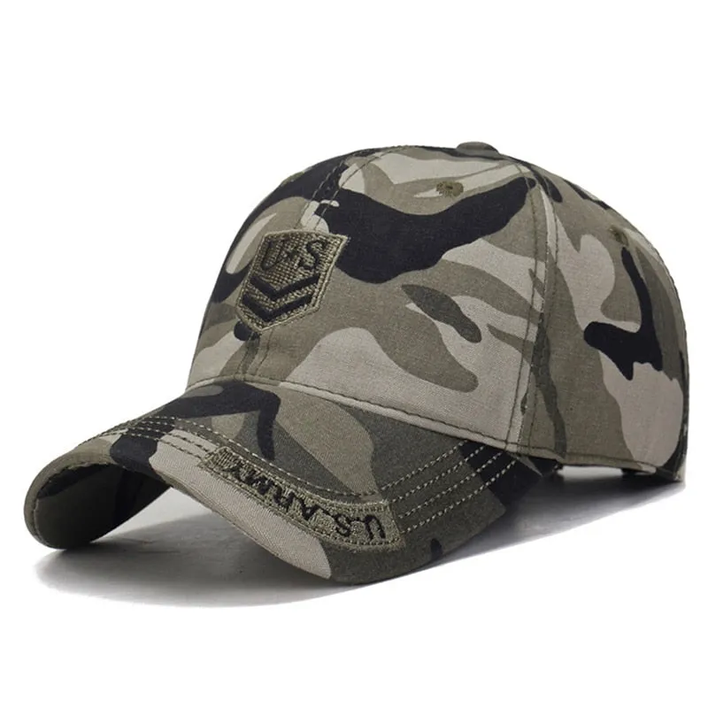 Mens Us Army Baseball Cap Men Camo Casquette Homme Women Camouflage Cap Snapback Tactical Cap Trucker