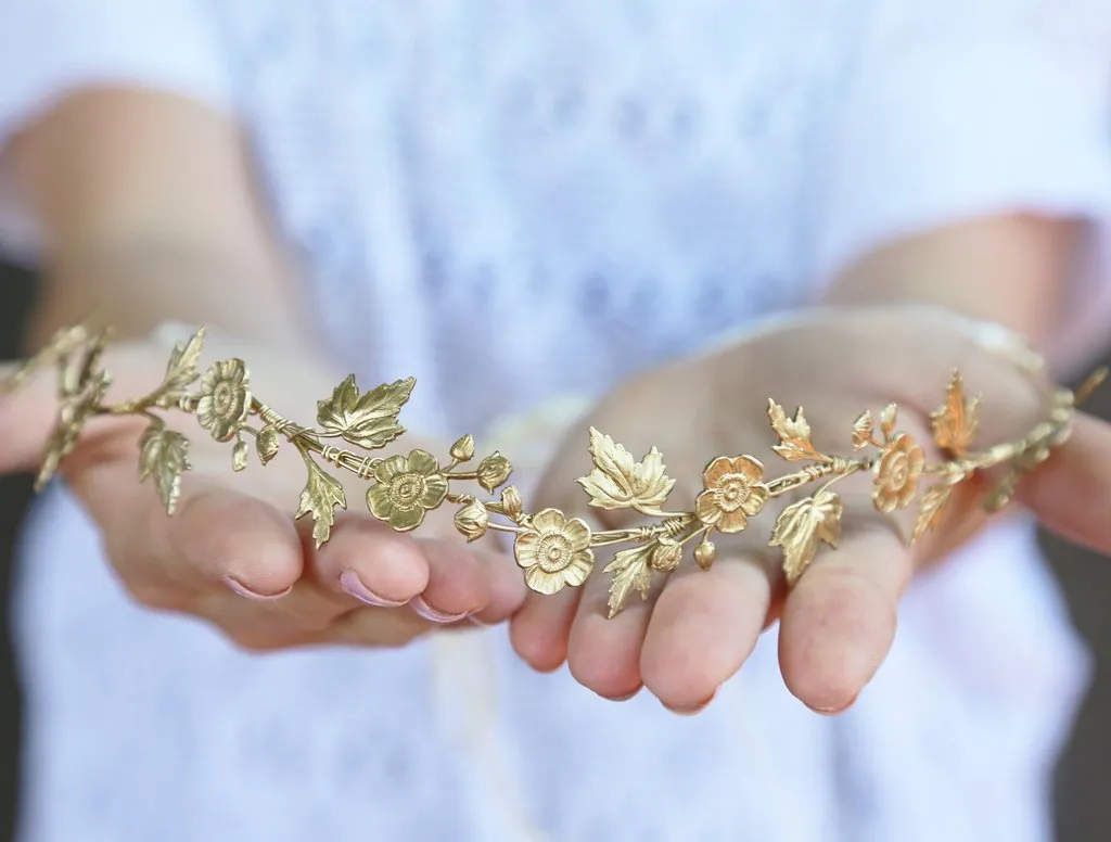 Metal Flexible Wildflower Crown