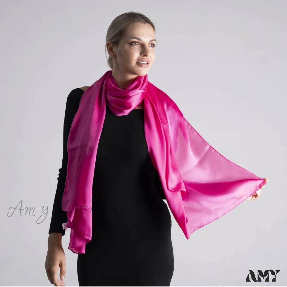 Minimalist Sun Protection Silk Summer Ice Silk Solid High-End Elegant Scarf