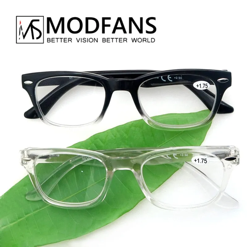 ModFan Unisex Full Rim Square Acetate Reading Glasses Msr029