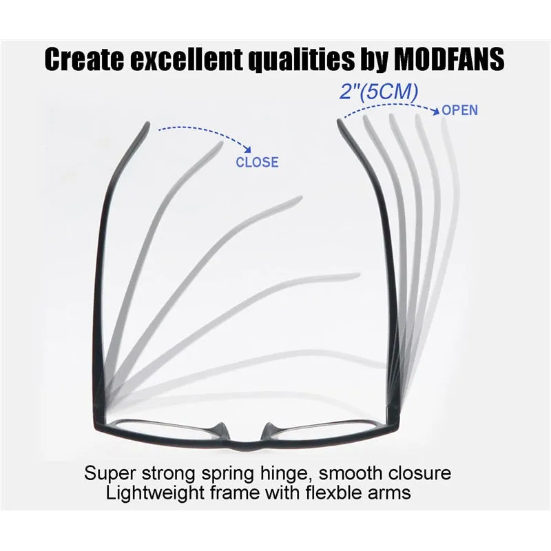 ModFan Unisex Full Rim Square Acetate Reading Glasses Msr029