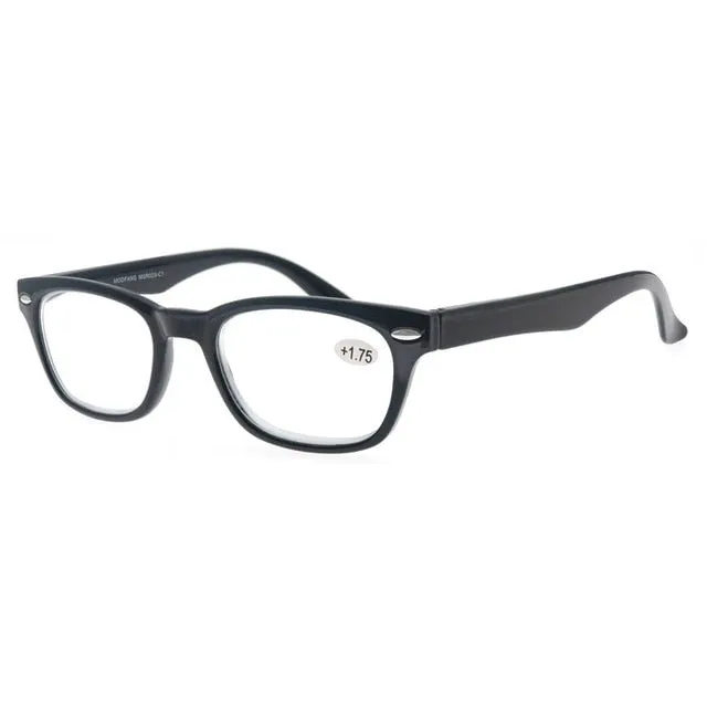 ModFan Unisex Full Rim Square Acetate Reading Glasses Msr029