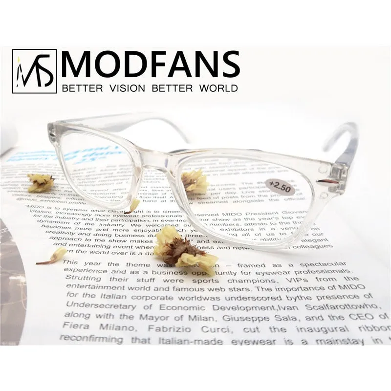 ModFan Unisex Full Rim Square Acetate Reading Glasses Msr029