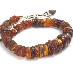 Natural Baltic Amber Sliced Nugget Trade Necklace/Strand