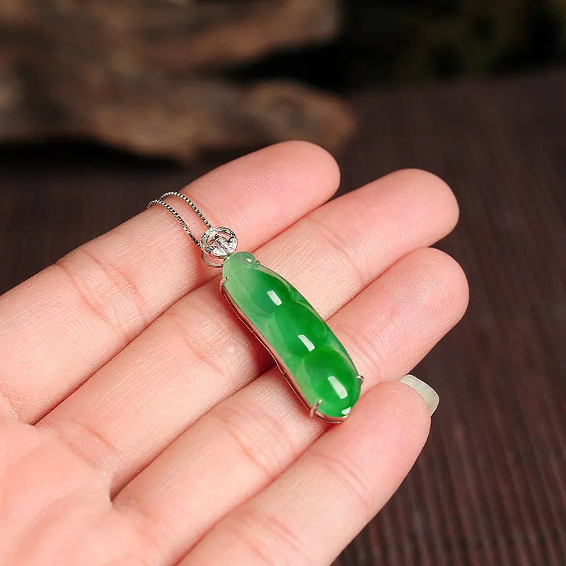 Natural Jade Pendant Jadeite Gold Pendant PT37