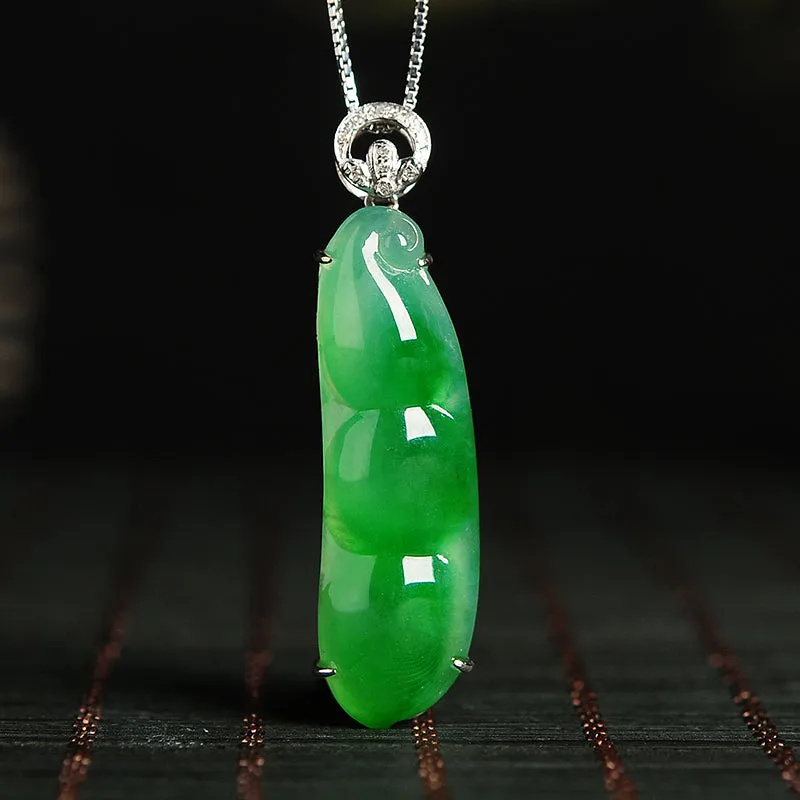 Natural Jade Pendant Jadeite Gold Pendant PT37