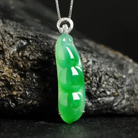 Natural Jade Pendant Jadeite Gold Pendant PT37