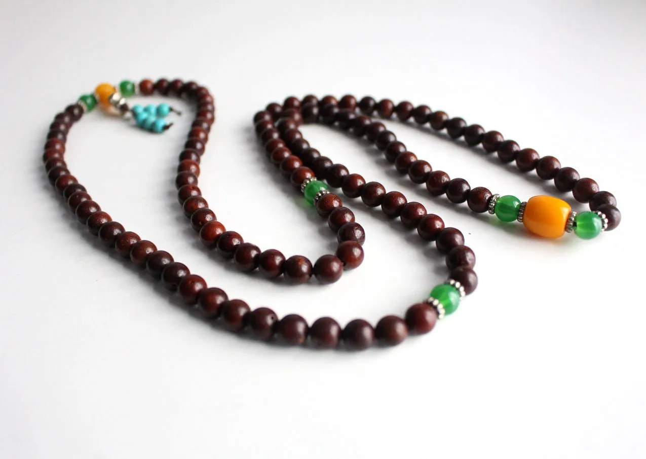 Natural Rosewood Stretchable Prayer Mala