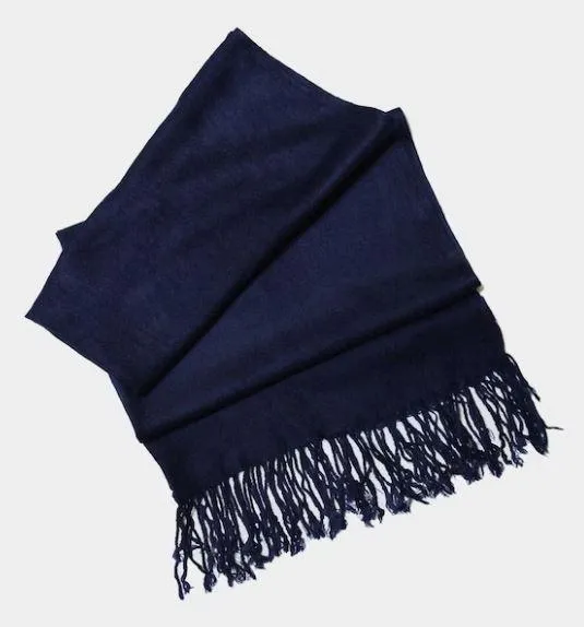 NAVY BLUE CASHMERE PASHMINA SHAWL/SCARF/WRAP