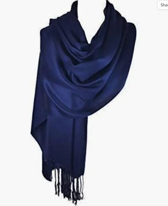 NAVY BLUE CASHMERE PASHMINA SHAWL/SCARF/WRAP