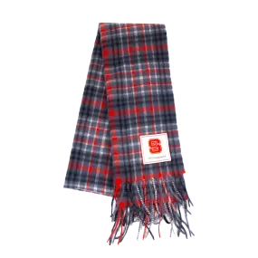 NC State Wolfpack Lambswool Tartan Plaid Scarf