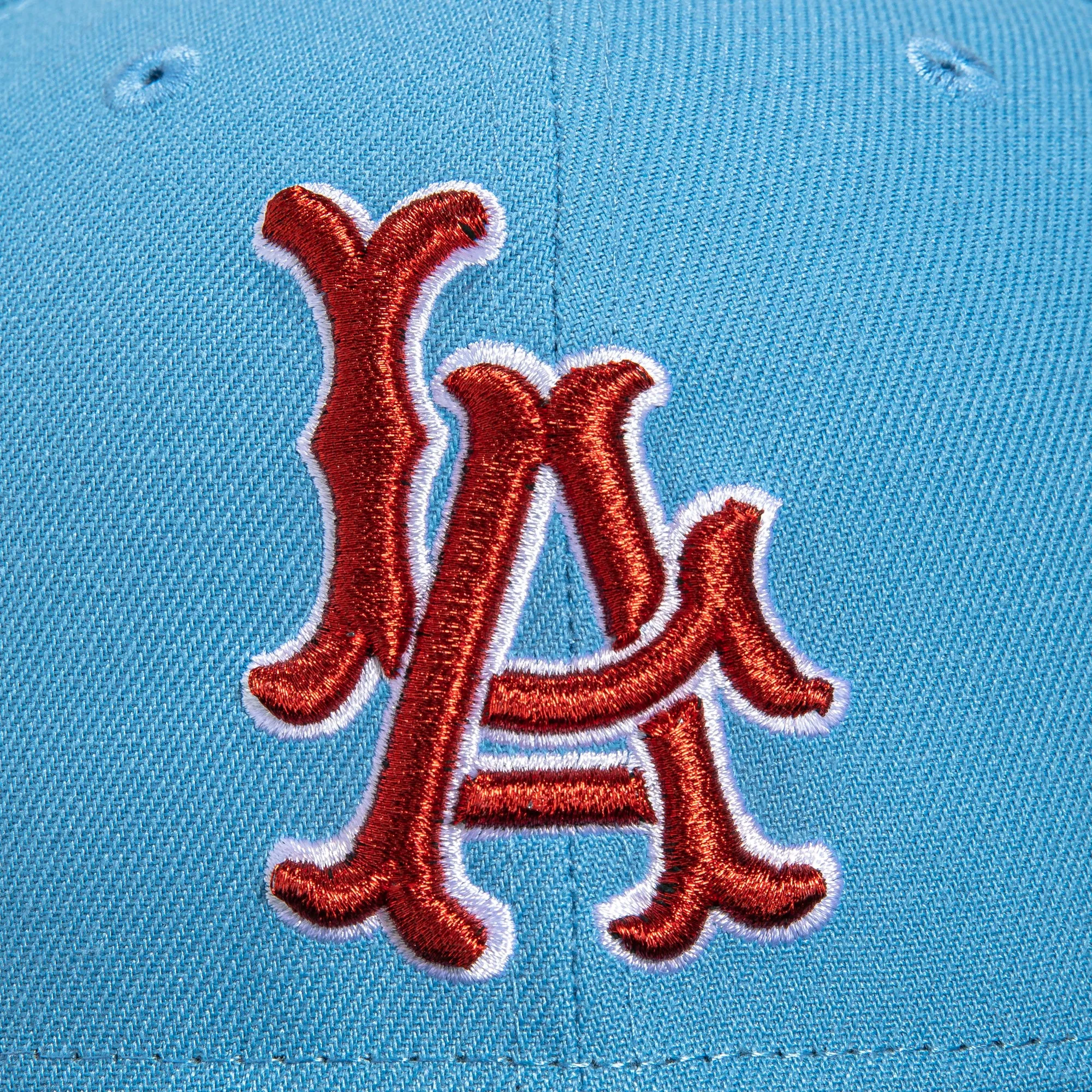 New Era 59Fifty Cord Visor Los Angeles Angels Logo Patch Hat - Light Blue, Black