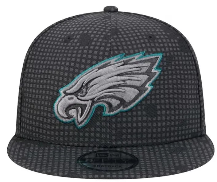 New Era Philadelphia Eagles Black Midnight Ink Pop Outline 9FIFTY Snapback Hat