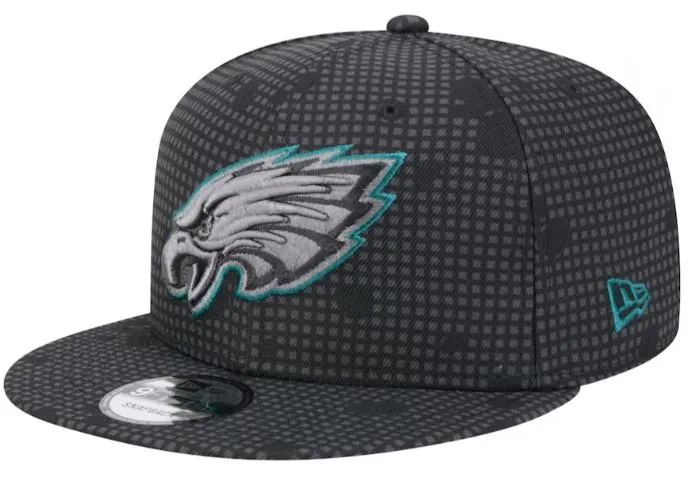 New Era Philadelphia Eagles Black Midnight Ink Pop Outline 9FIFTY Snapback Hat