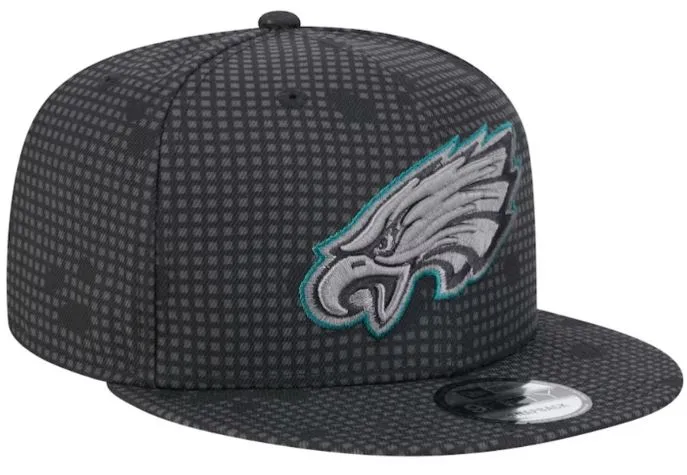 New Era Philadelphia Eagles Black Midnight Ink Pop Outline 9FIFTY Snapback Hat