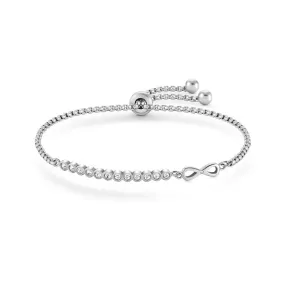 Nomination Milleluci Bracelet, Infinity, Cubic Zirconia, Stainless Steel