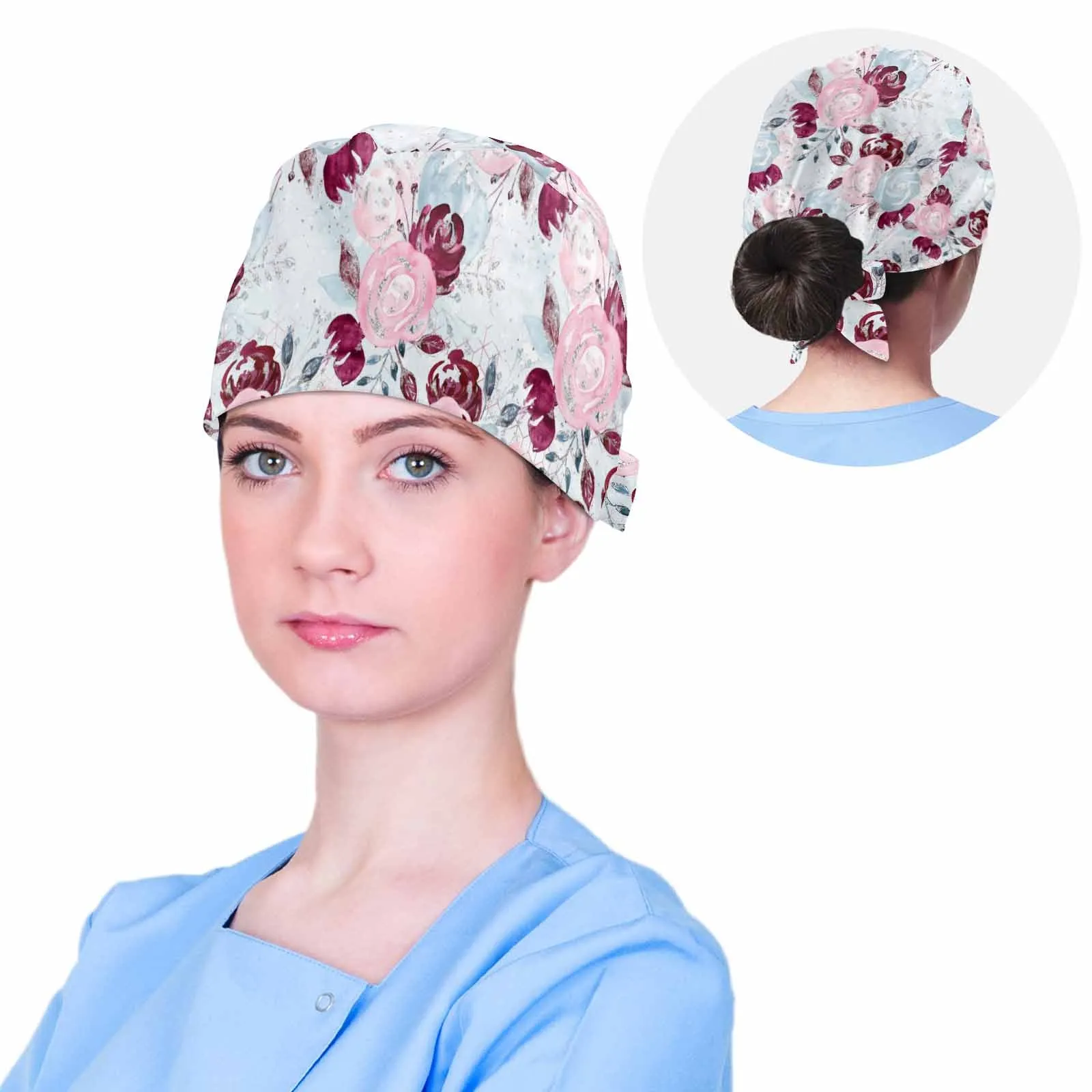 Nurse Scrub Cap Lifes Full of Roses  Scrub Cap