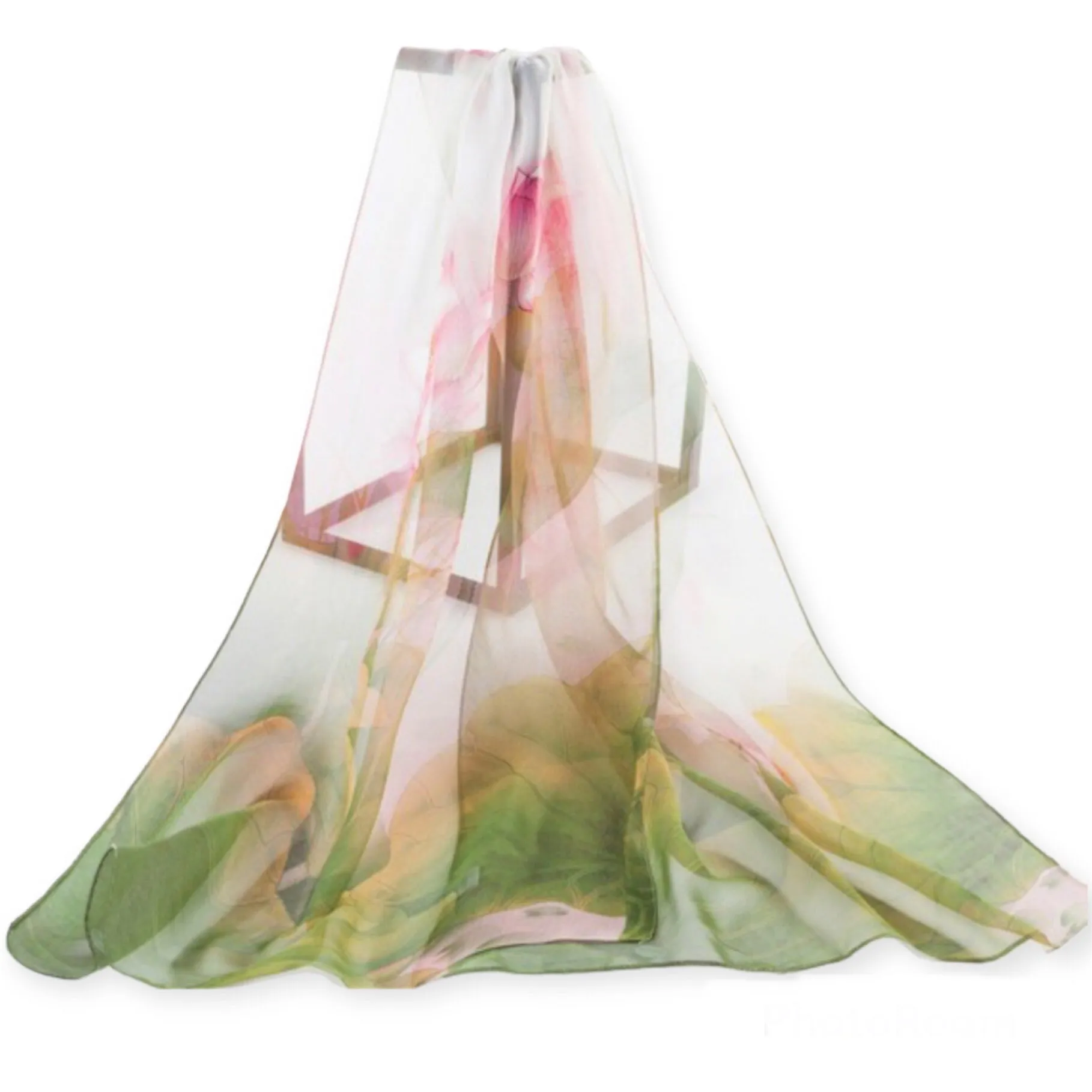 Olive Chiffon Scarf