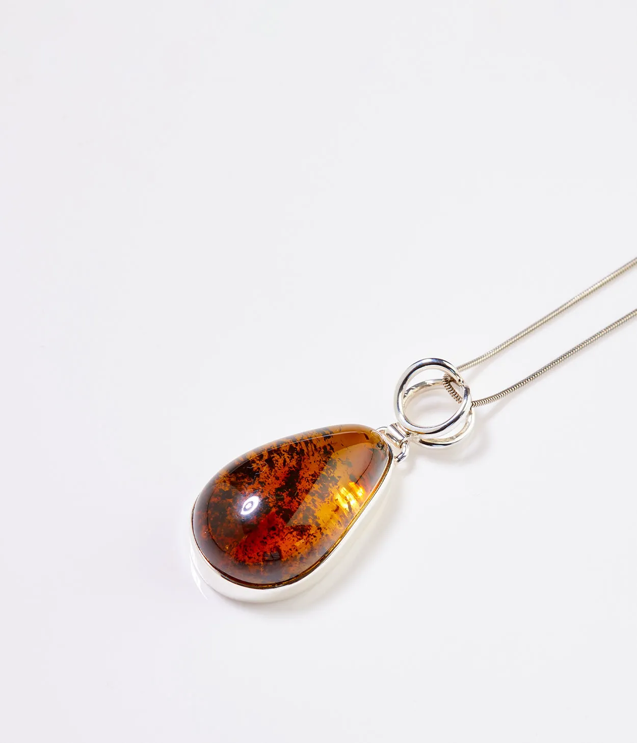 OOAK Aurora Amber Pendant