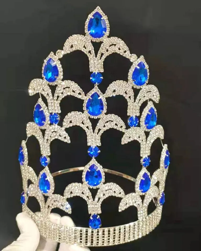 Pageant Tiras And Large Luxury wedding Crowns