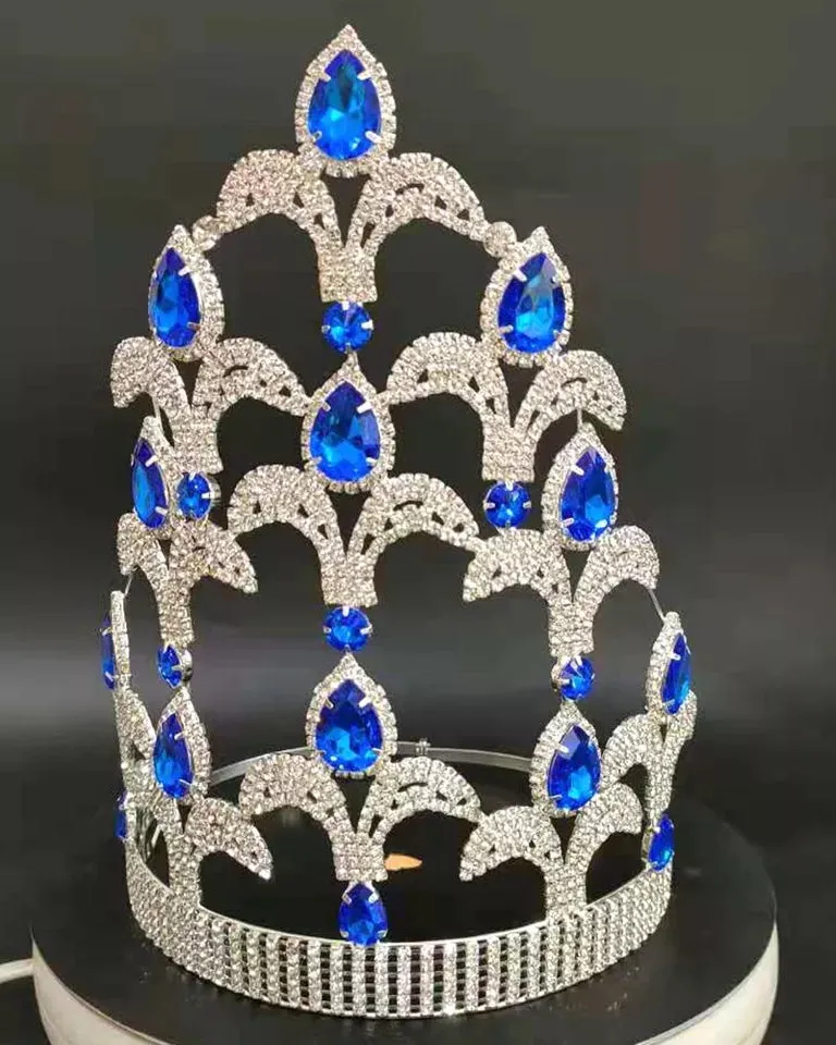 Pageant Tiras And Large Luxury wedding Crowns