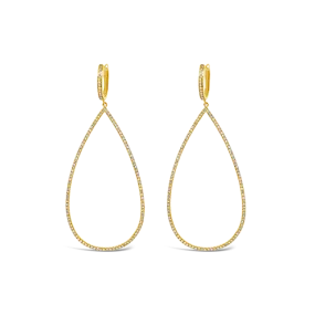 Pear Shaped Dangle Diamond Earrings