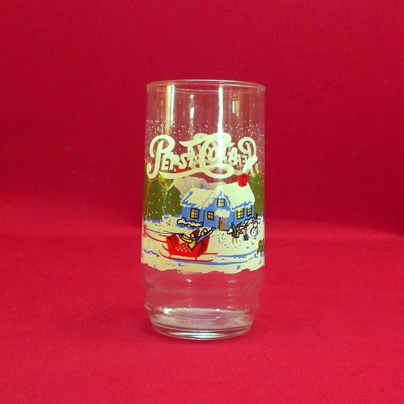 Pepsi-Cola Winter Scene Drinking Glass