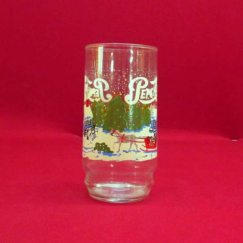 Pepsi-Cola Winter Scene Drinking Glass