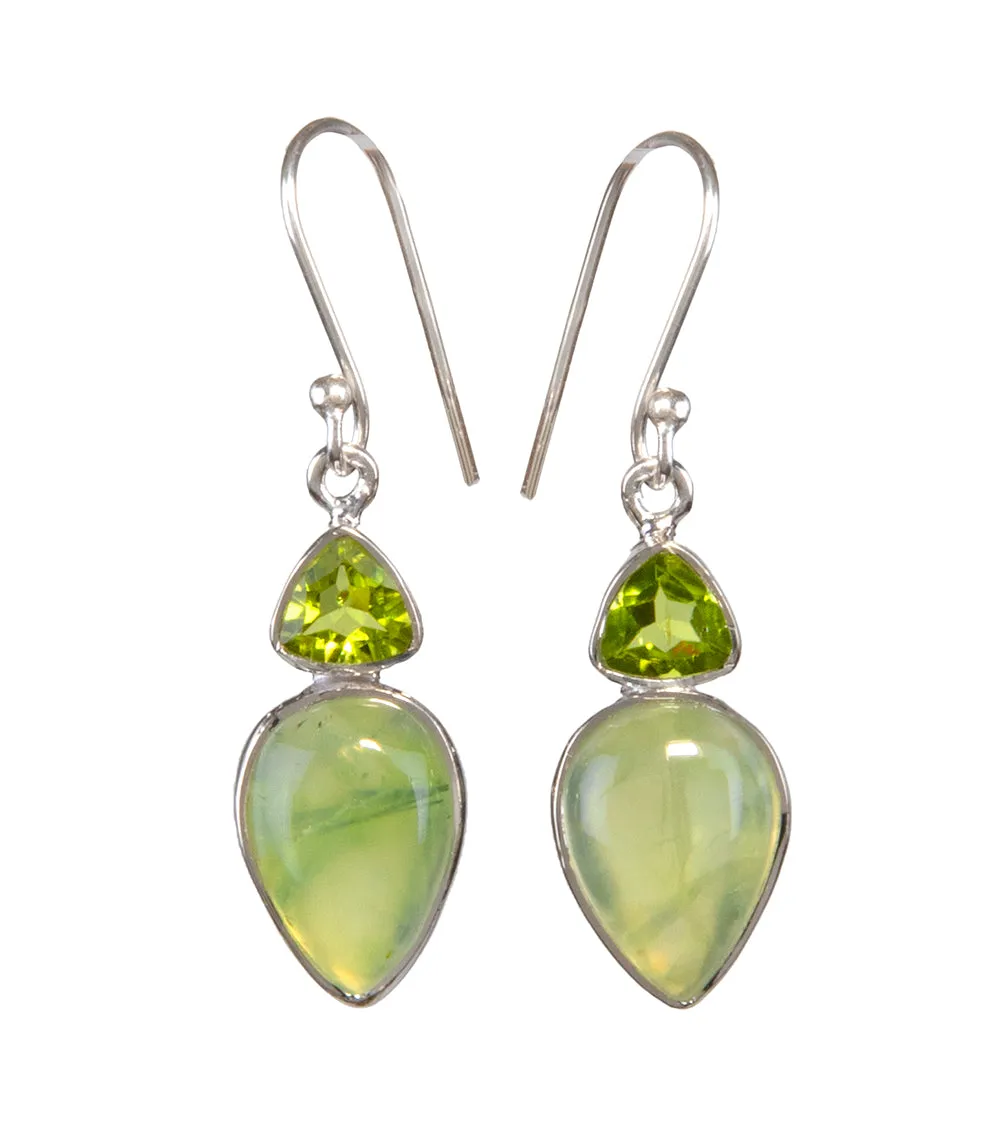 Peridot & Prehnite Earrings - BOBB36078